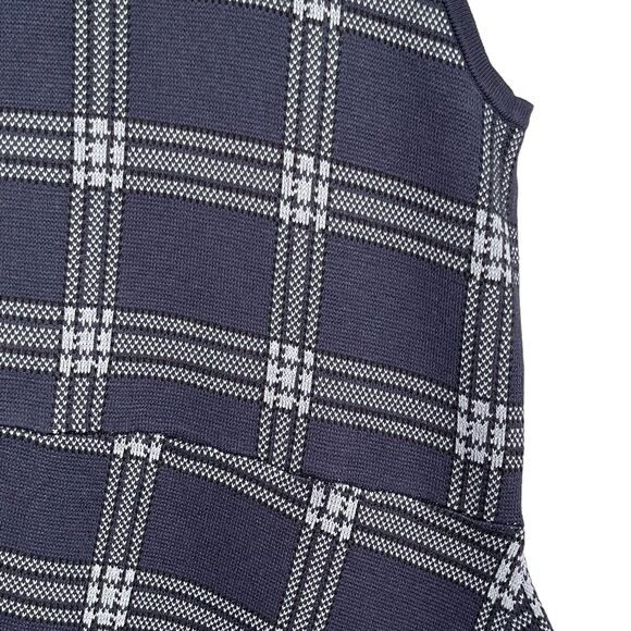 Free Assembly Sweater Dress Women Size XXL Blue Mock Neck Asymmetric‎ Sleeveless - Picture 5 of 6